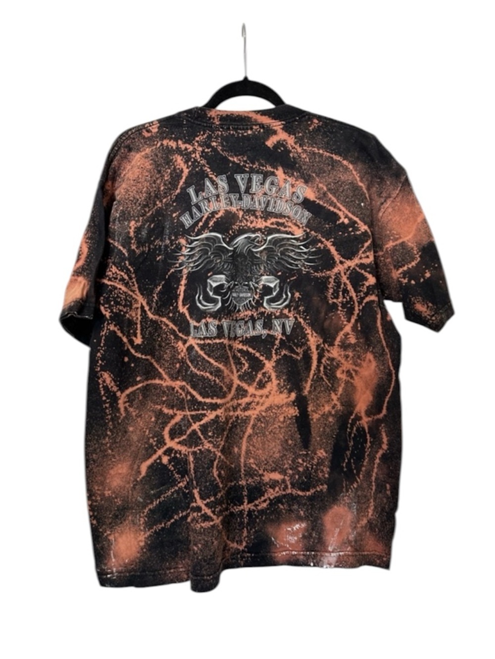Harley-Davidson Vintage Las Vegas Short Sleeve Bleached Tee Black Mens XL